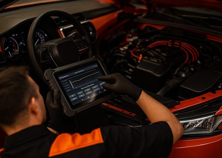 Bilgisayarlı arıza tespit cihazı ile araç motor kontrolü - Şimşek 34