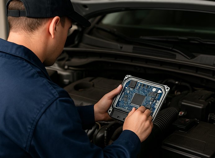 Bilgisayarlı ECU arıza tespit cihazı ile araç elektronik sistem kontrolü - Şimşek 34