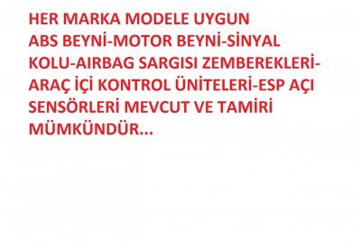 ESP TAMİRİ SİNYAL KOLU TAMİRİ AIRBAG SARGI TAMİRİ