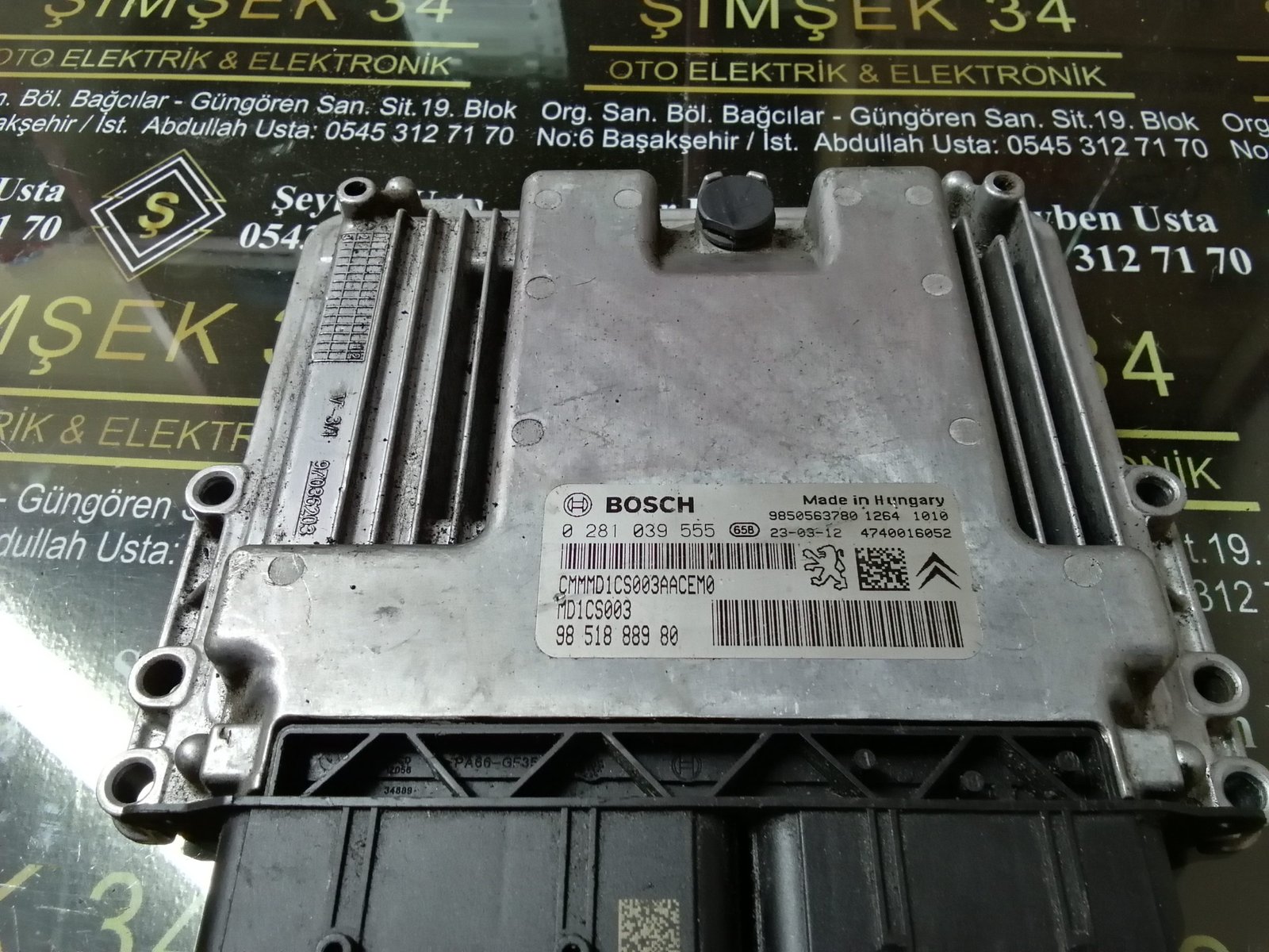 0281039555 9850563780 4740016052 CMMMD1CS003AACEM0 MD1CS003 98 518 889 80 Peugeot Citroen Motor Beyni