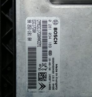 Peugeot Citroen EDC17C60 CMMEDC17C60AACEM1 98 253 181 80 9806460480 0281034189 0281 034 189 MOTOR BEYNİ
